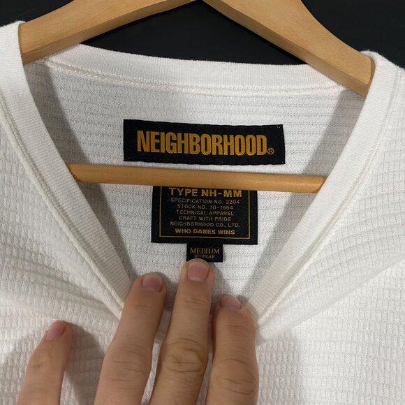 NEIGHBORHOOD Japan Technical Apparel Knit Thermal Long Sleeve Tee White mens M - Picture 4 of 6